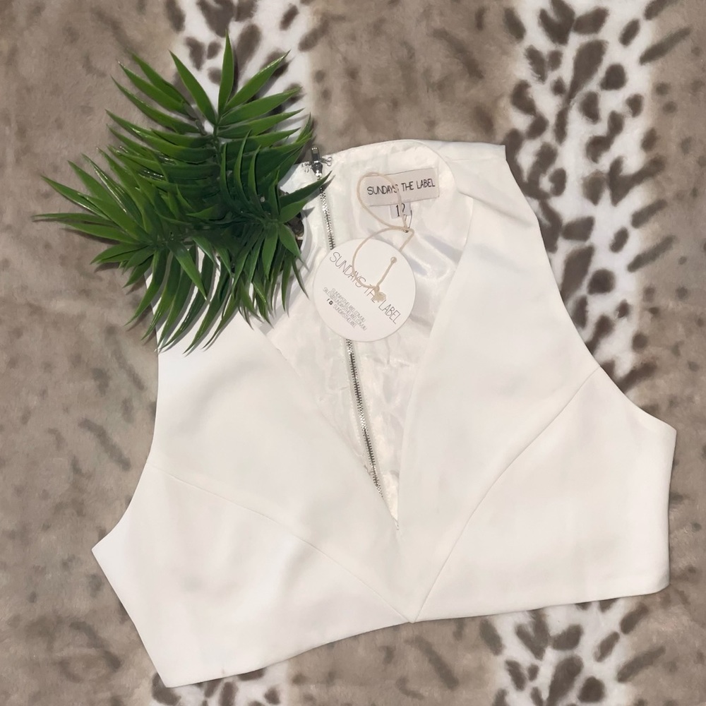 NWT White Crop Top